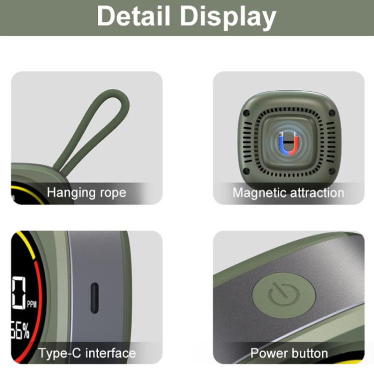 Detector de monóxido de carbono, temperatura y humedad 3 en 1 K5A, portátil para exteriores. Alarma de detección de CO., K5A