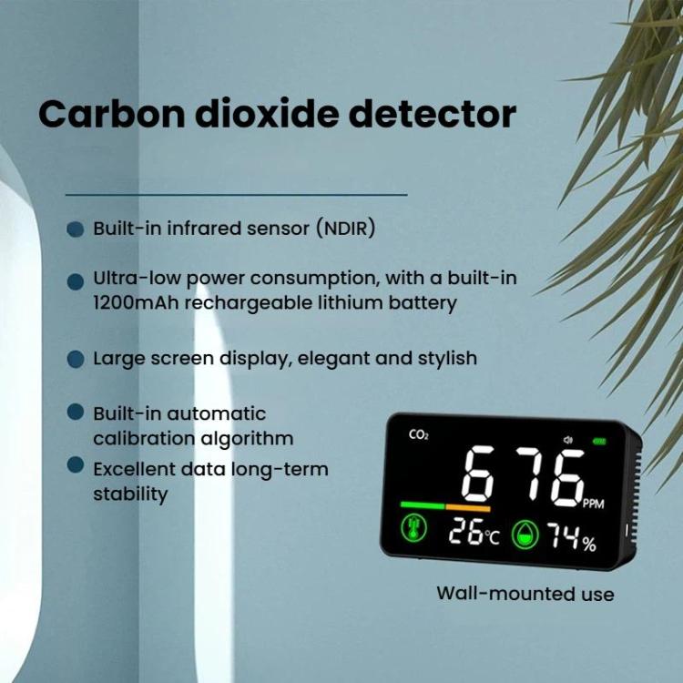 Monitor de concentración de dióxido de carbono TOMO-2, analizador de calidad del aire doméstico