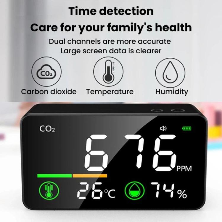 Monitor de concentración de dióxido de carbono TOMO-2, analizador de calidad del aire doméstico