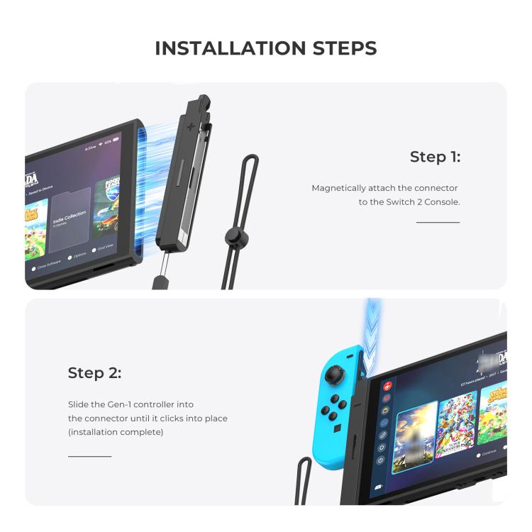 Adaptador Plug & Play para Nintendo Switch 1 Joy-Con a Switch 2