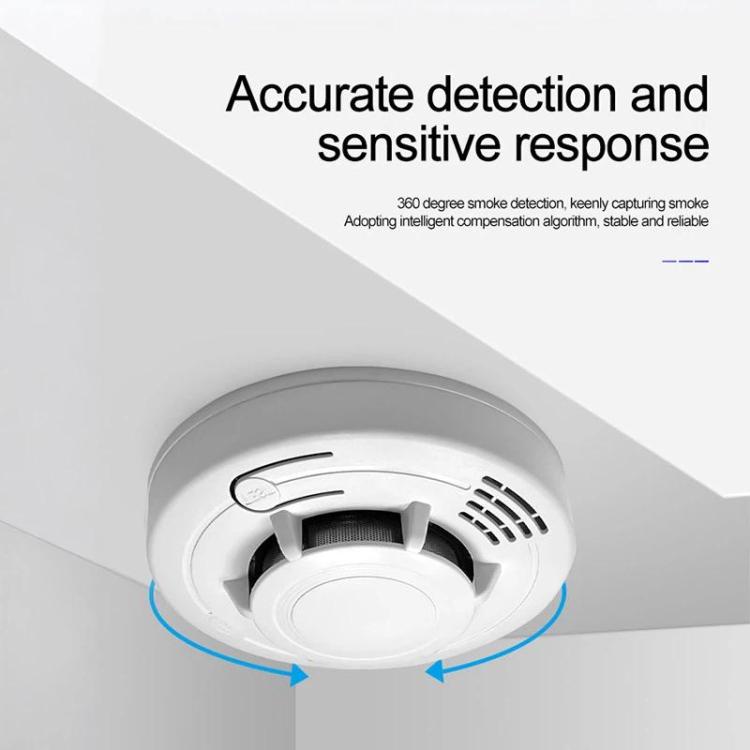 Detector de humo HD-001 para el hogar, alarma de incendios doméstica con sonido y luz.