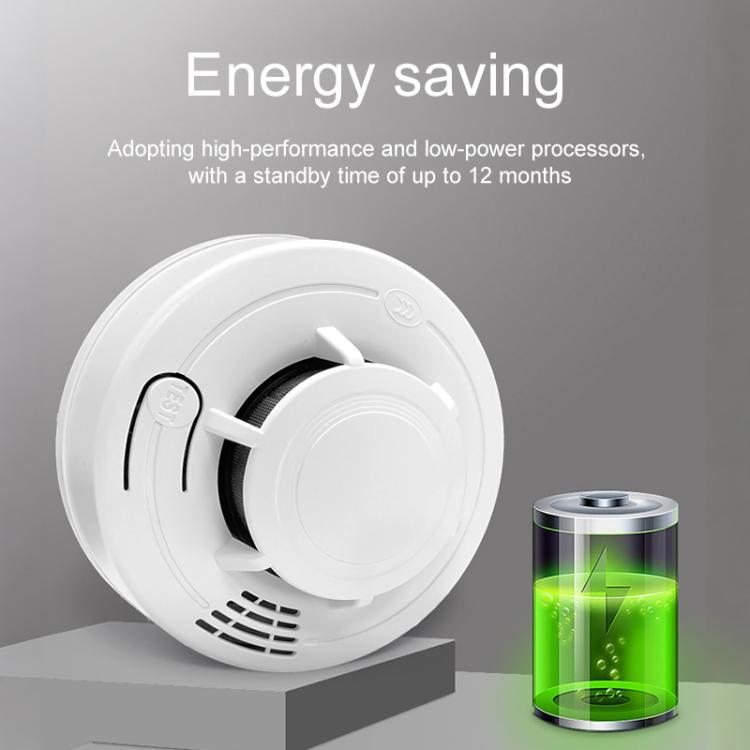 Detector de humo HD-001 para el hogar, alarma de incendios doméstica con sonido y luz.