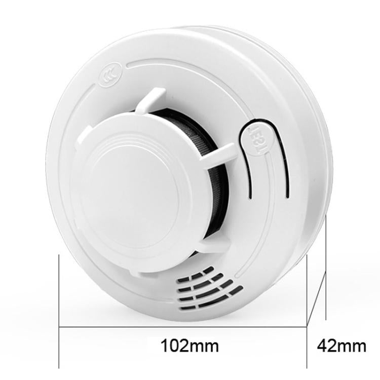 Detector de humo HD-001 para el hogar, alarma de incendios doméstica con sonido y luz.