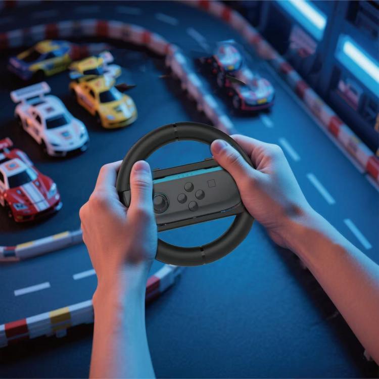 Paquete de accesorios PGTECH 10 en 1 para Nintendo Switch 2: volantes, empuñaduras y tapas para joysticks.