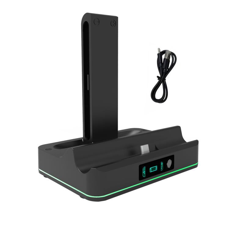 Base de carga LED RGB KJH para Nintendo Switch 2 y estación de carga rápida para controladores Joy-Con