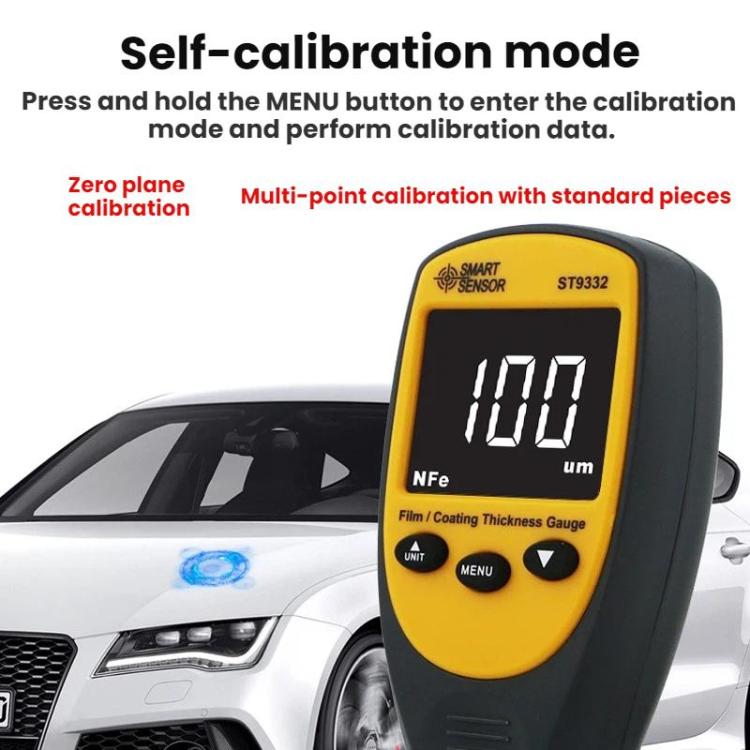 Medidor de espesor de recubrimiento de pintura para hierro y aluminio SMART SENSOR para automóviles