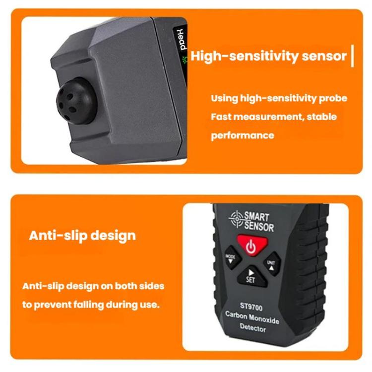 Detector de alarma de fugas de monóxido de carbono SMART SENSOR para gases tóxicos