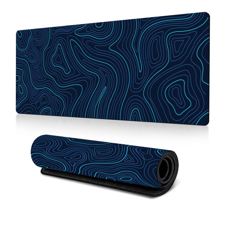 Alfombrilla de ratón antideslizante con textura de líneas abstractas para oficina y juegos., 300x600x2mm, 300x700x2mm, 300x800x2mm, 400x900x2mm
