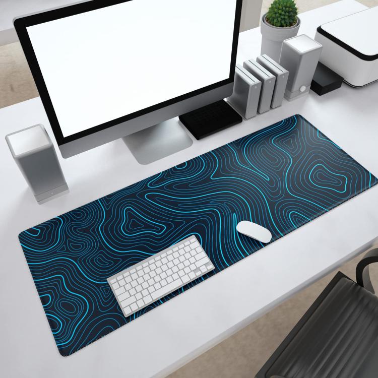 Alfombrilla de ratón antideslizante con textura de líneas abstractas para oficina y juegos., 300x600x2mm, 300x700x2mm, 300x800x2mm, 400x900x2mm