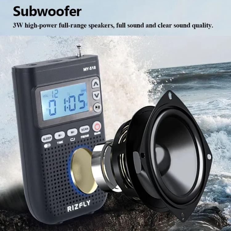Radio transmisora Bluetooth portátil de 2 bandas FM/AM RIZFLY MY518