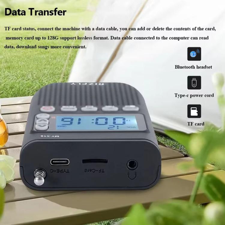 Radio transmisora Bluetooth portátil de 2 bandas FM/AM RIZFLY MY518