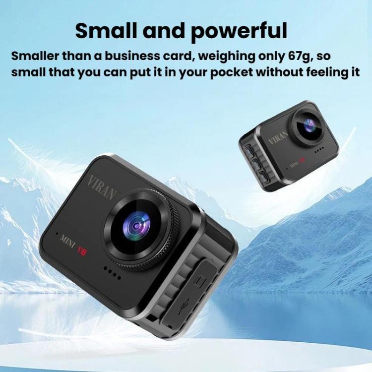 Cámara de acción portátil HD VIRAN Mini V8 para ciclismo y exteriores., Mini V8