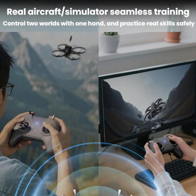 STARTRC C8 ELRS Drone de control remoto Entrenamiento Aeromodelismo Control remoto Simulador de aeronave de desplazamiento, Single Handle, With CR8 Receiver