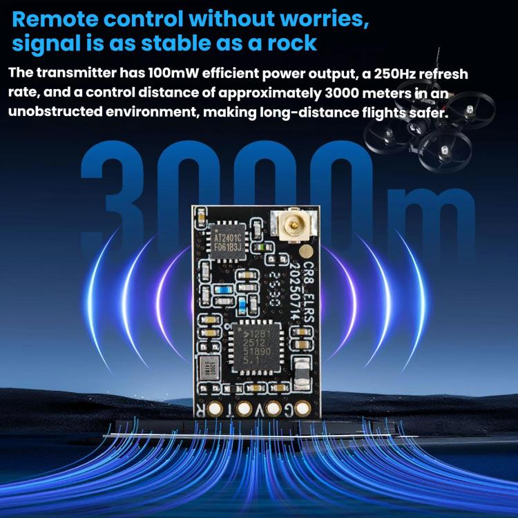 Receptor FPV para drones de carreras de largo alcance, STARTRC CR8 ELRS 2.4G Nano