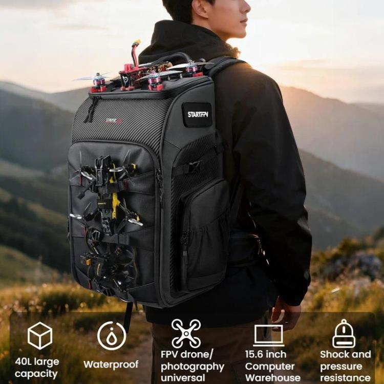 Mochila de transporte para dron FPV STARTRC BP2, gran capacidad, impermeable y duradera.