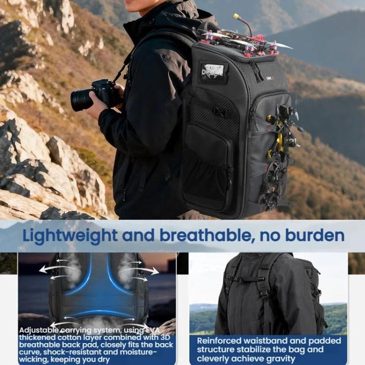 Mochila de transporte para dron FPV STARTRC BP2, gran capacidad, impermeable y duradera.