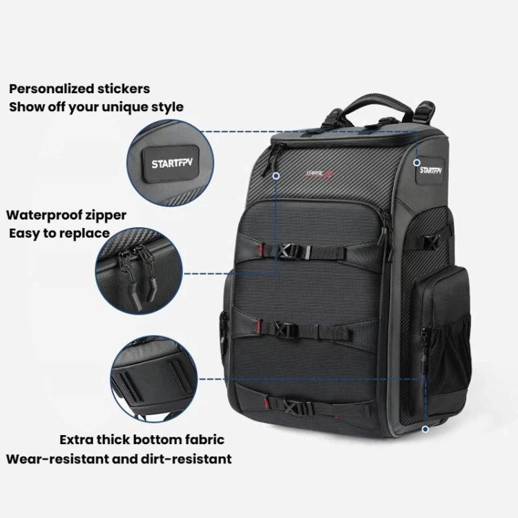 Mochila de transporte para dron FPV STARTRC BP2, gran capacidad, impermeable y duradera.