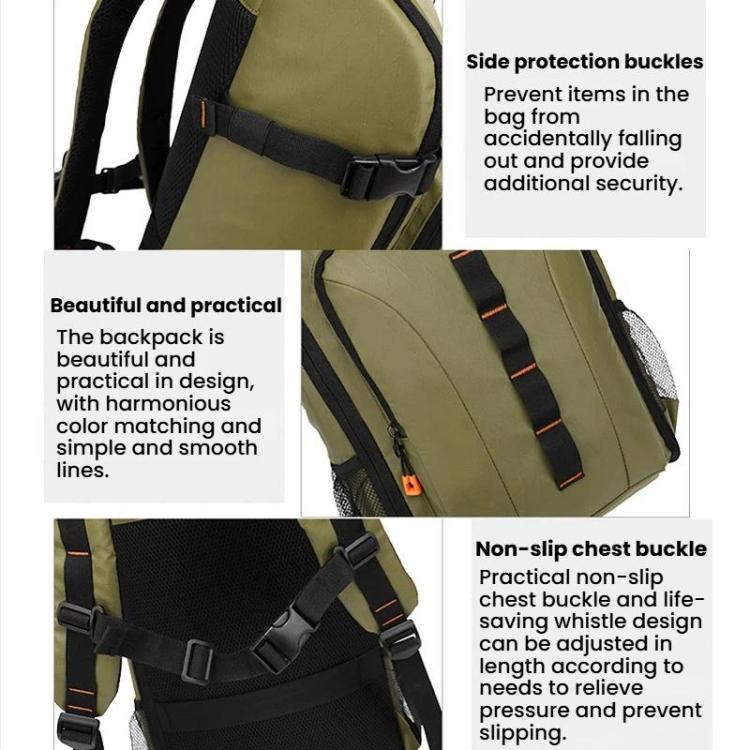 Mochila para cámara DSLR portátil, desmontable, impermeable y de gran capacidad para exteriores., Olive Green