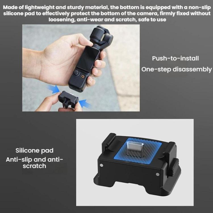 Base adaptadora de carga magnética de liberación rápida Flymile para DJI Osmo Pocket 3