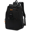 Mochila impermeable para cámara DSLR XINQUAN para exteriores, ideal para fotografía y con gran capacidad para portátil., Black Orange