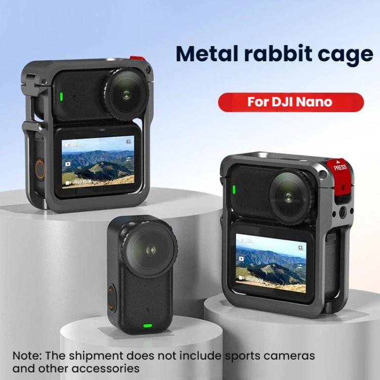 Marco protector de extensión de cámara Flymile con jaula metálica para DJI Osmo Nano