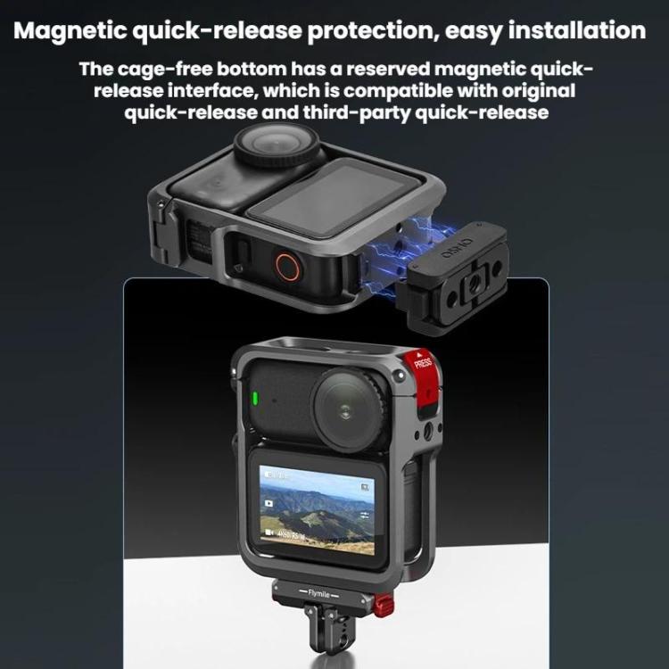 Marco protector de extensión de cámara Flymile con jaula metálica para DJI Osmo Nano