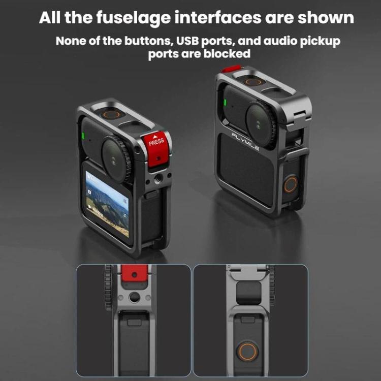 Marco protector de extensión de cámara Flymile con jaula metálica para DJI Osmo Nano