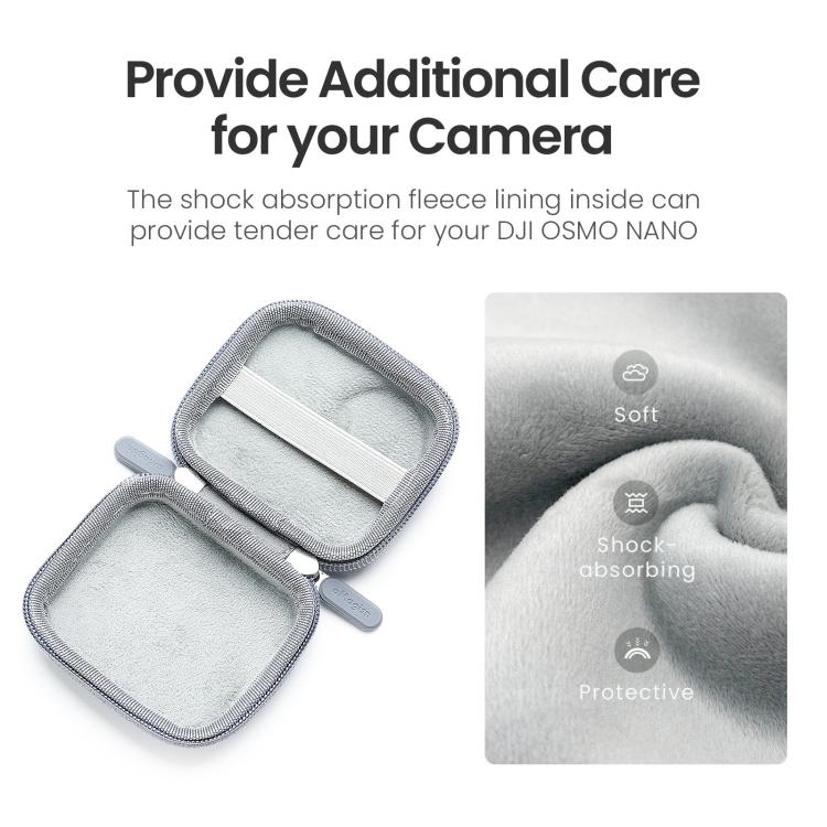 Funda protectora compacta y rígida aMagisn Mini para la cámara DJI Osmo Nano, con clip de mosquetón.