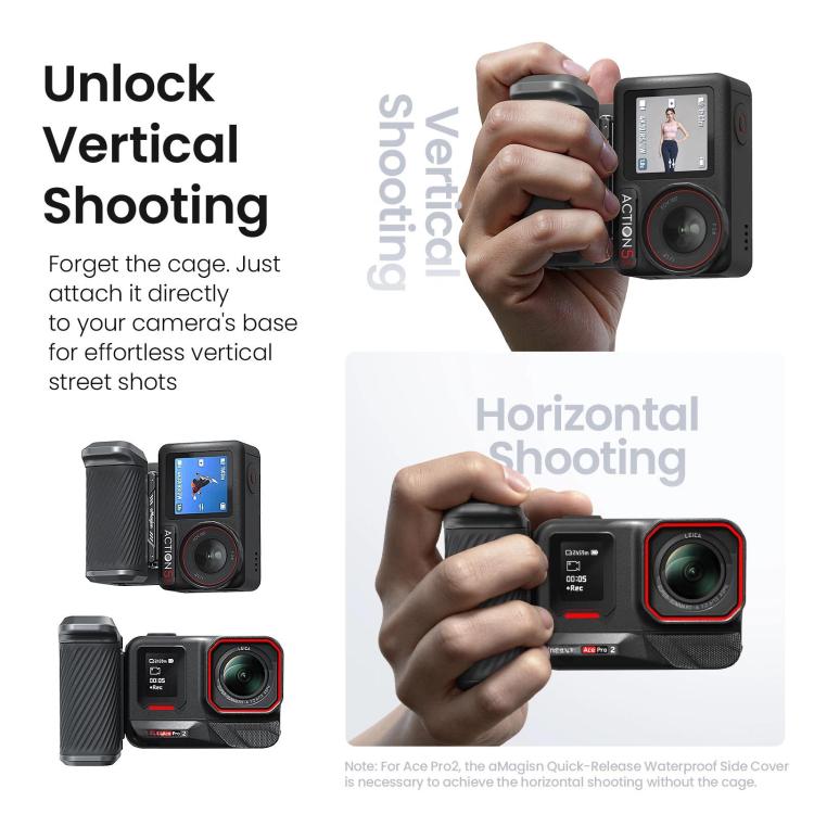Kit de empuñadura metálica universal aMagisn Xplorer para cámaras DJI Osmo Action/Insta360/GoPro HERO Series