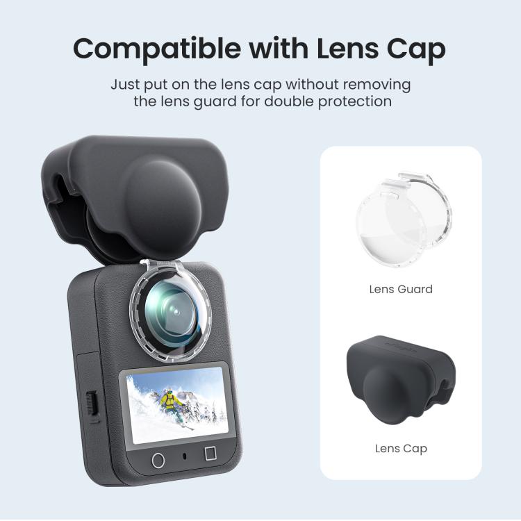 Para DJI Osmo 360 aMagisn Protector de lente antivaho con clip HD