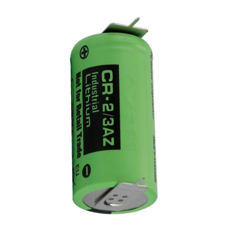 Batería de dióxido de manganeso de litio CR-2/3AZ de 3 V CR17335 de 1450 mAh para PLC, With 2.0-B Plug Wire