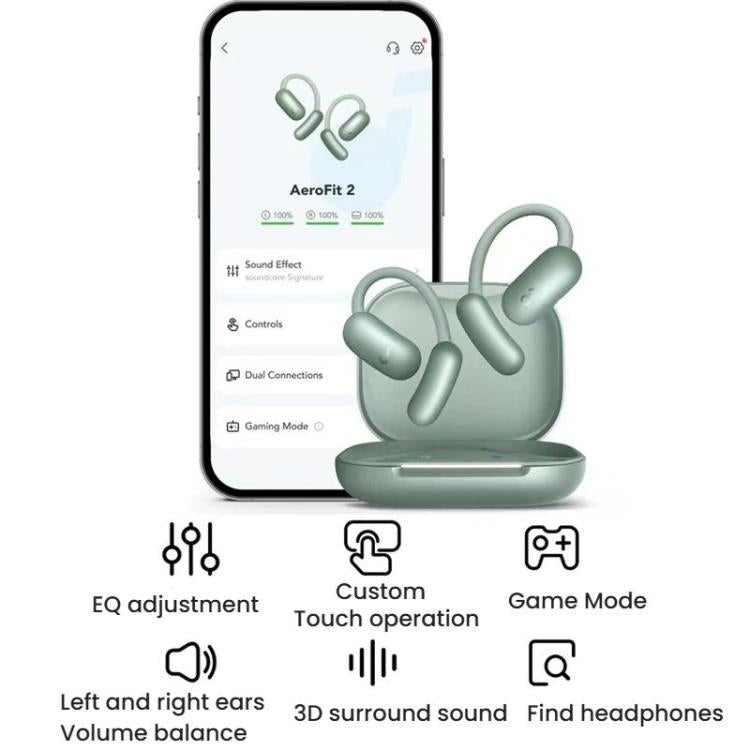 Auriculares deportivos inalámbricos Bluetooth abiertos ANKER SoundCore AeroFit 2, AeroFit 2