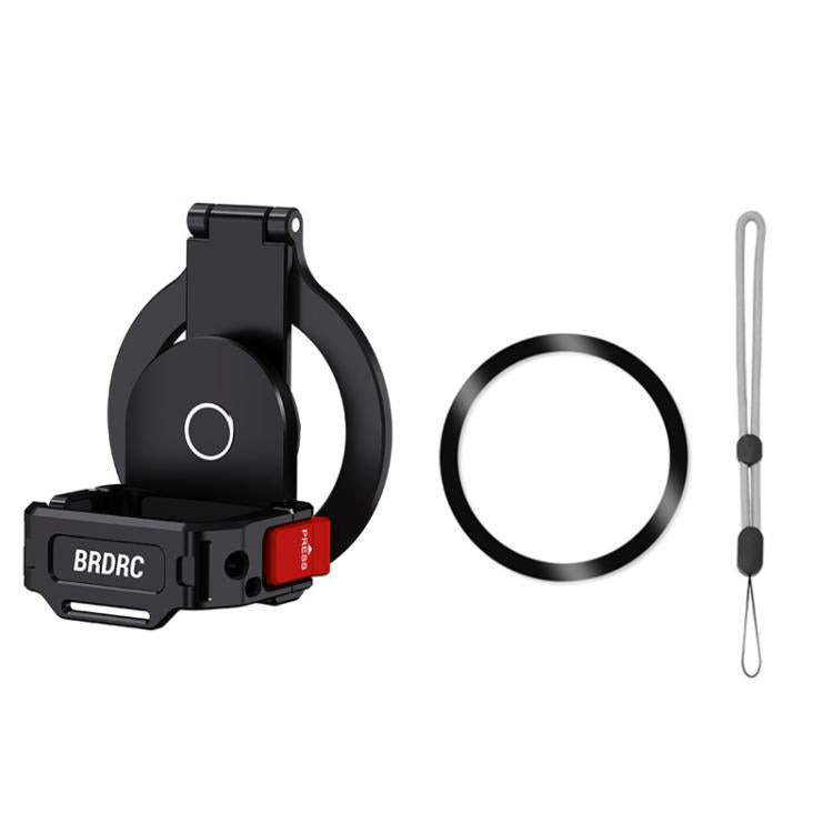 Soporte magnético expandible para teléfono BRDRC para DJI Osmo Pocket 3 con montaje de zapata fría, Black