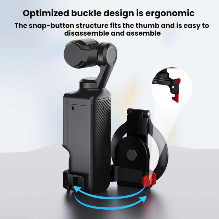 Soporte magnético expandible para teléfono BRDRC para DJI Osmo Pocket 3 con montaje de zapata fría, Black