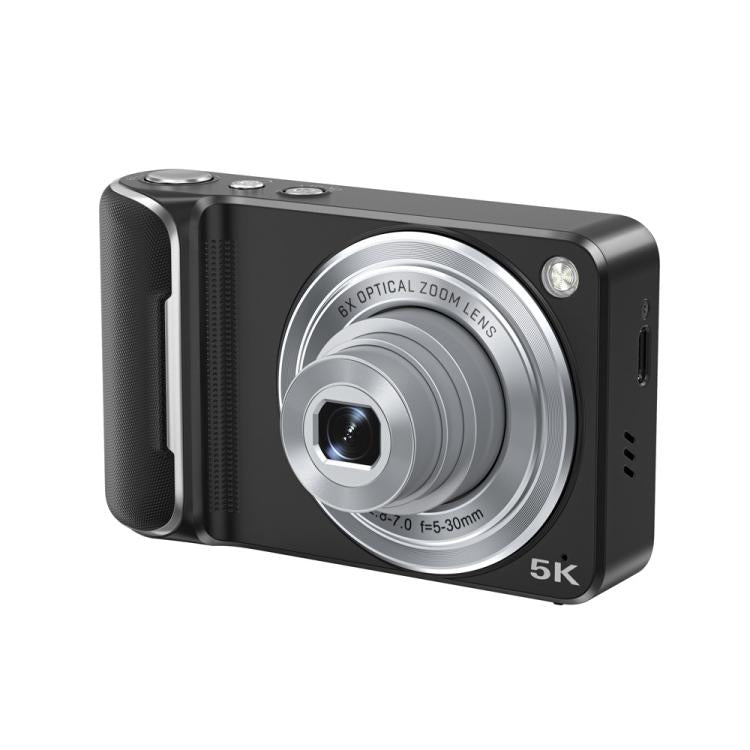 Cámara digital DC309X con zoom óptico 6x, 64 MP y vídeo 5K, pantalla táctil de 2,8 pulgadas y doble lente frontal/trasera., EU Plug White, EU Plug Black, US Plug White, US Plug Black, UK Plug White, UK Plug Black