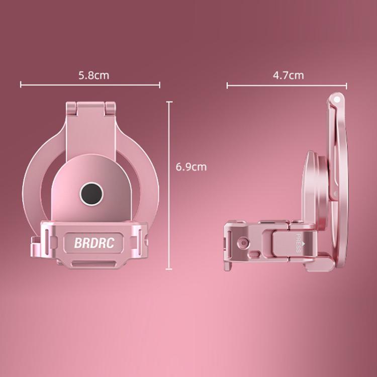 Soporte magnético expandible para teléfono BRDRC para DJI Osmo Pocket 3 con montaje de zapata fría, Pink