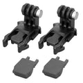 2 juegos de base en forma de L de liberación rápida para cámara deportiva, soporte de enchufe de liberación rápida, base de actividad con bloqueo de liberación rápida., Heightened+Anti-drop Plug, With Anti-drop Plug