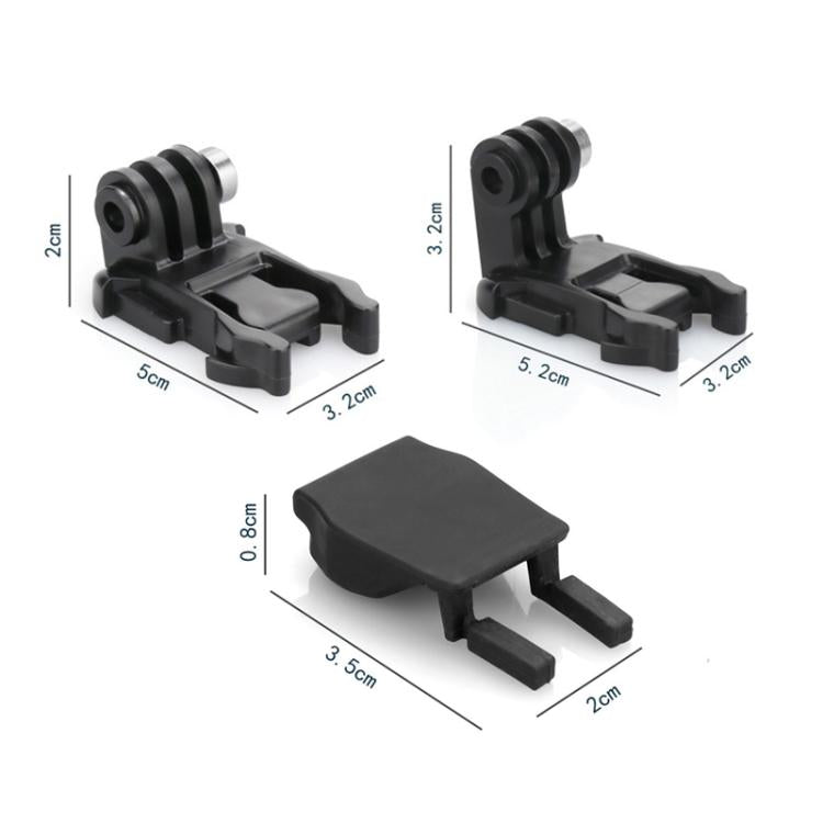 2 juegos de base en forma de L de liberación rápida para cámara deportiva, soporte de enchufe de liberación rápida, base de actividad con bloqueo de liberación rápida., Heightened+Anti-drop Plug, With Anti-drop Plug