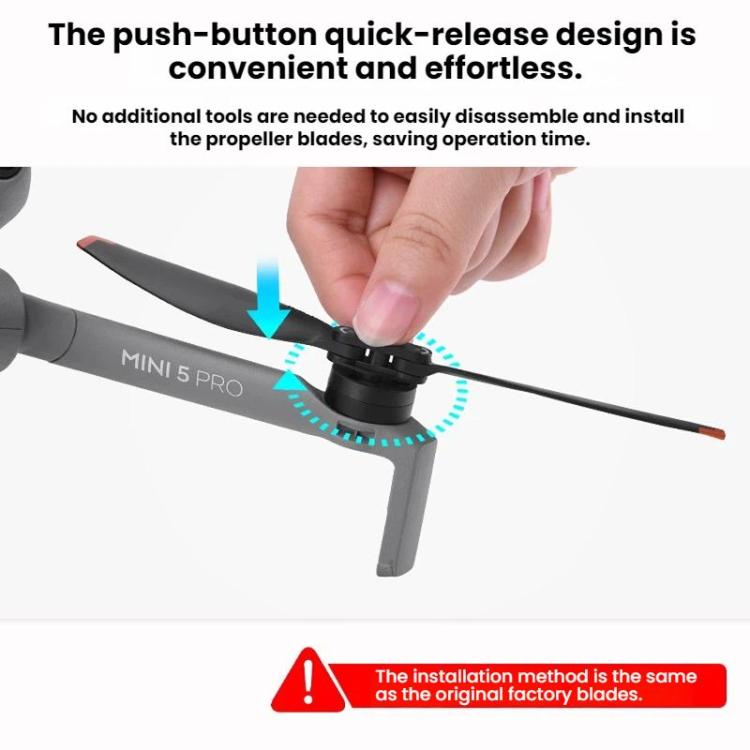 Hélices de repuesto para drones DJI Mini 5 Pro BRDRC, 2pairs, 4pairs