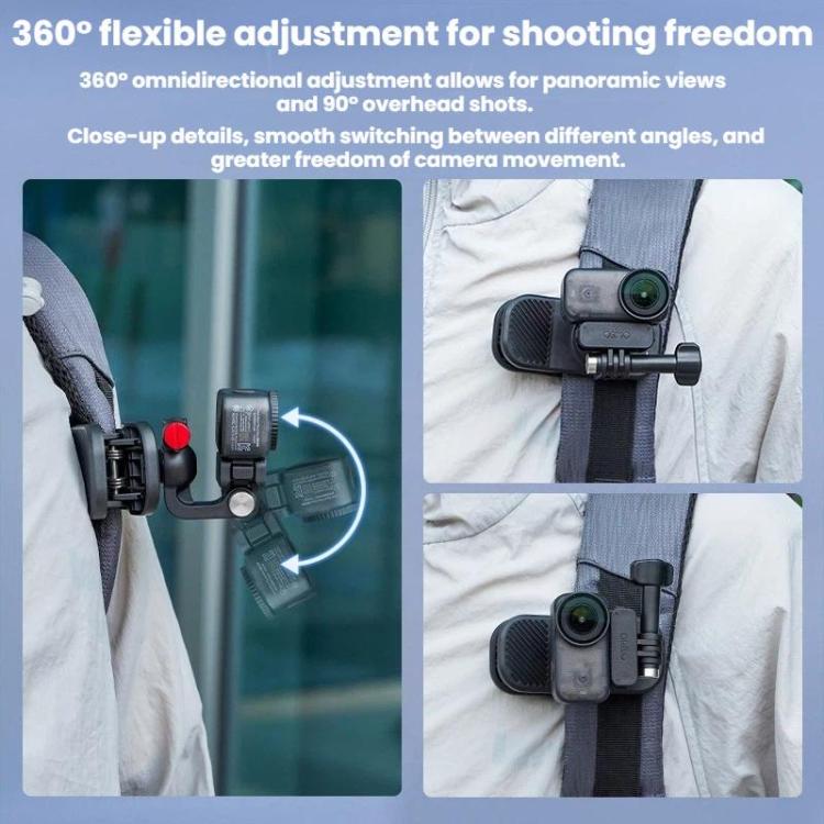 Soporte para cámara con correa de hombro para mochila DJI/GoPro/Insta360, Magnetic, Regular