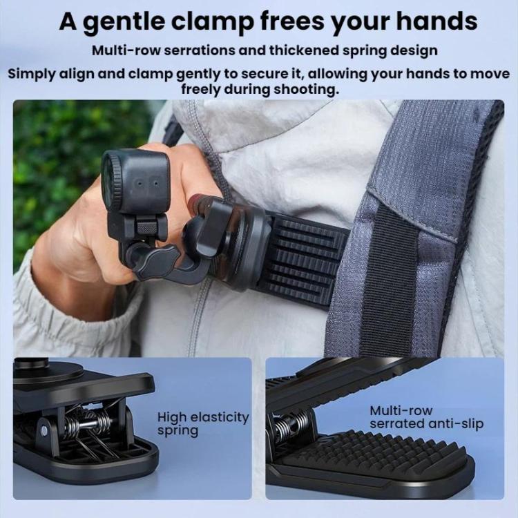 Soporte para cámara con correa de hombro para mochila DJI/GoPro/Insta360, Magnetic, Regular