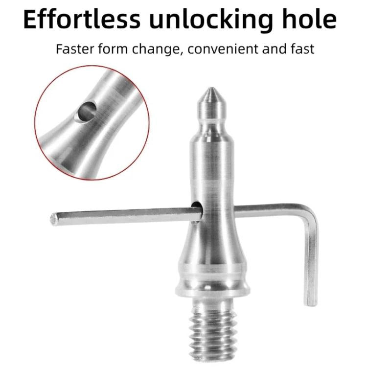 Trípode/monopié de 3/8 de pulgada, doble uso, con almohadilla antideslizante de goma y punta de acero inoxidable., FT-14