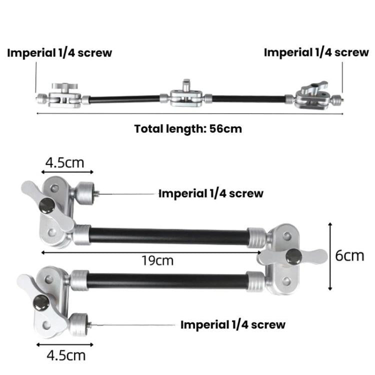 Soporte universal ajustable en voladizo de aleación de aluminio para escritorio, cama, teléfono móvil y tableta., BEXIN TM-6 2 Sections, BEXIN TM-7 3 Sections