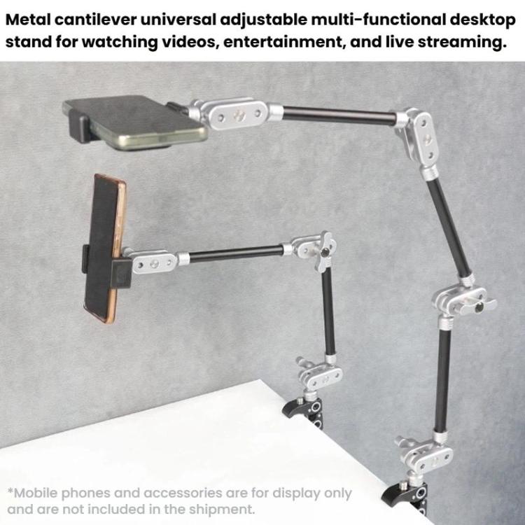 Soporte universal ajustable en voladizo de aleación de aluminio para escritorio, cama, teléfono móvil y tableta., BEXIN TM-6 2 Sections, BEXIN TM-7 3 Sections