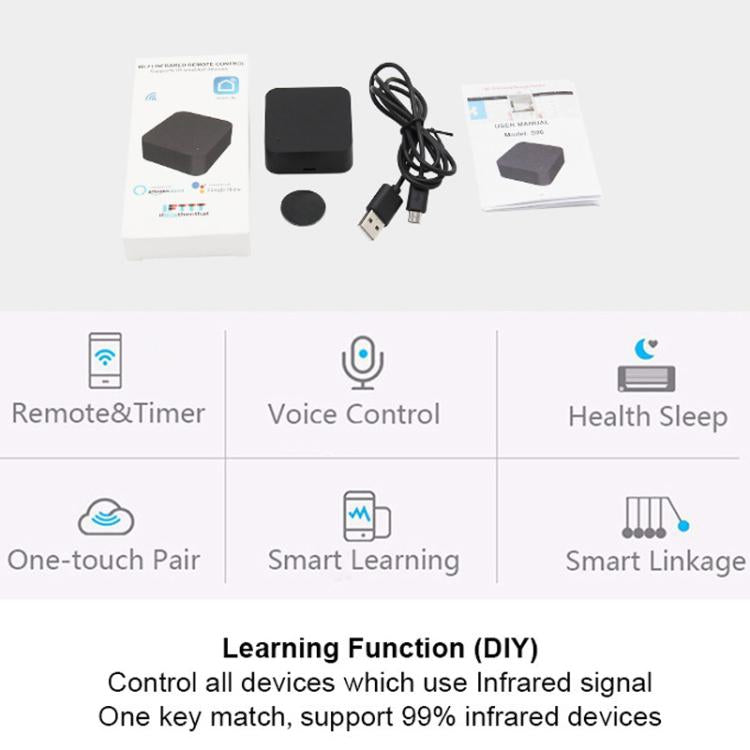 S06 Home Tuya Controlador infrarrojo inteligente Control con un solo botón para aire acondicionado, TV y decodificador, S06