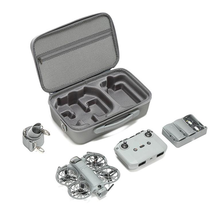 Estuche rígido de transporte y bandolera moldeada a medida para DJI Neo 2 Fly More Combo, Mini Black, Fly More Combo Gray