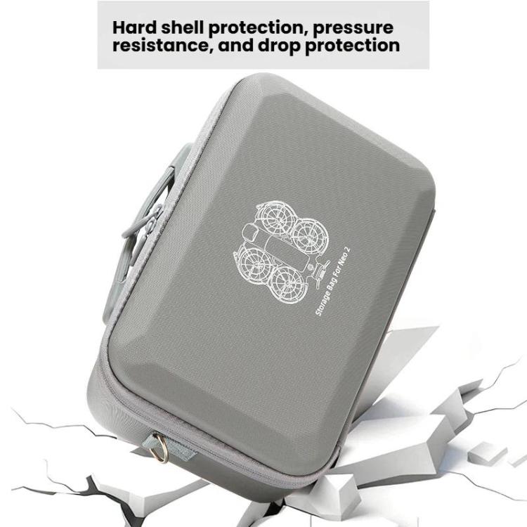Estuche rígido de transporte y bandolera moldeada a medida para DJI Neo 2 Fly More Combo, Mini Black, Fly More Combo Gray
