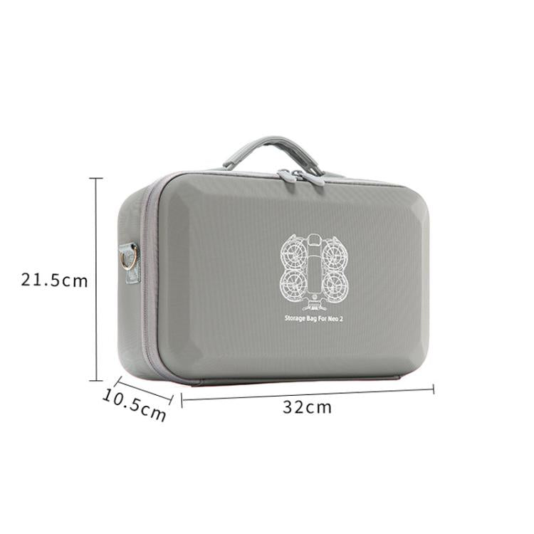 Estuche rígido de transporte y bandolera moldeada a medida para DJI Neo 2 Fly More Combo, Mini Black, Fly More Combo Gray