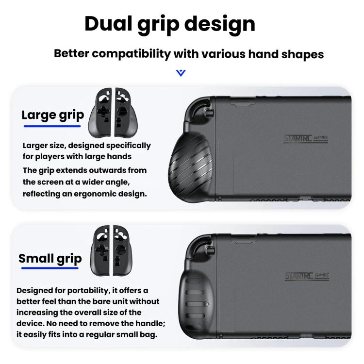 Funda protectora portátil STARTRC GAMES para Nintendo Switch 2 con doble agarre y diseño dividido., Split Dual Grip Case