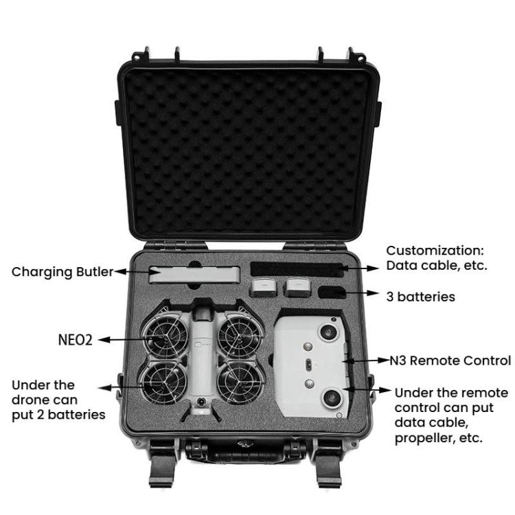 Estuche impermeable a prueba de explosiones para dron DJI Neo 2, Without Shoulder Strap, With Shoulder Strap